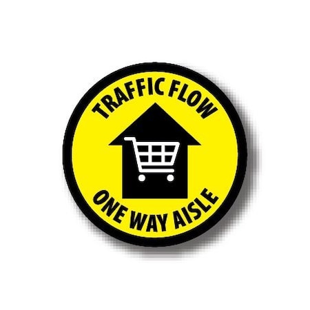 Ergomat 4in CIRCLE SIGNS Traffic Flow One Way Aisle DSV-SIGN 16 #3931 -UEN